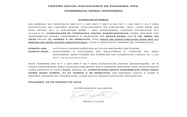 Convocatória Assembleia Geral Ordinária