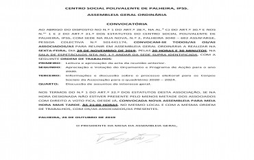 CONVOCATÓRIA ASSEMBLEIA GERAL